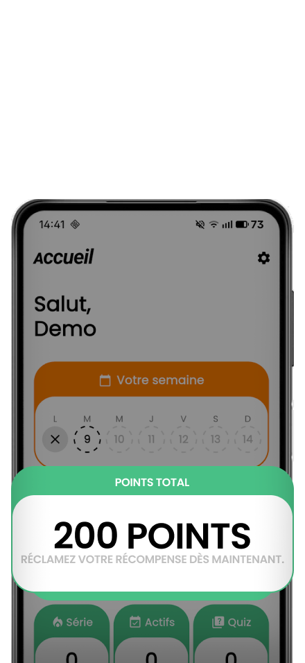 Système de récompenses 200 points